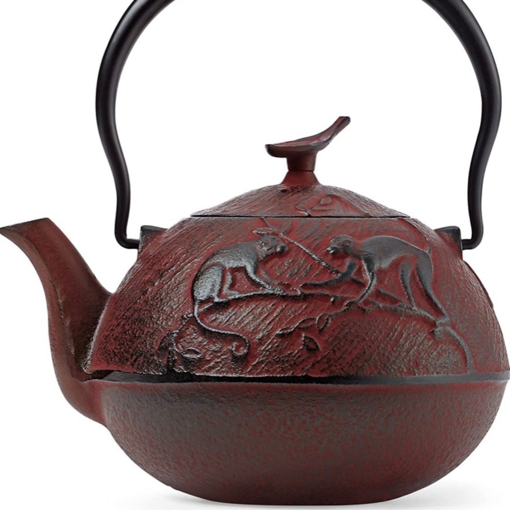 Teavana Cast Iron Year of the Monkey Red Tea Pot